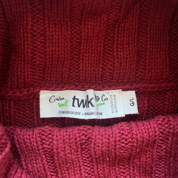 Col roulé en laine rouge - Picture 3 of 4